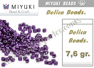 DB0464 - Miyuki - Delica - 11/0 - Galvanized Dark Purple (bolsa de 7,6 gr.)