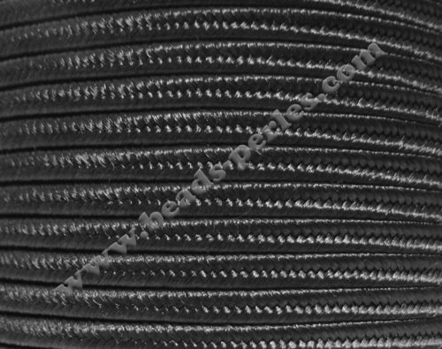 Textil - Soutache-Rayón - 3mm - Black (Negro) (50 metros)
