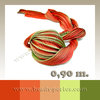 Textil - Shibori Ribbon - Mossy Terracotta (0,90 metros)