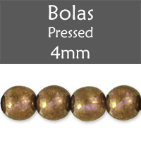 Cristal Checo - Bola - 4mm - Lila Bronze Marbled (50 Uds.)