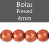 Cristal Checo - Bola - 4mm - Coral Gold Marbled (50 Uds.)