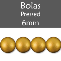 Cristal Checo - Bola - 6mm - Aztec Gold Satin (25 Uds.)