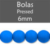Cristal Checo - Bola - 6mm - Matte Smurfs Blue Intense (25 Uds.)