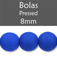 Cristal Checo - Bola - 8mm - Matte Royal Blue Intense (15 Uds.)