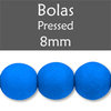 Cristal Checo - Bola - 8mm - Matte Smurfs Blue Intense (15 Uds.)