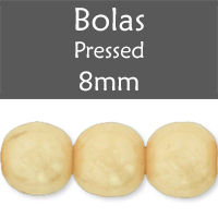 Cristal Checo - Bola - 8mm - Opaque Luster Champagne (15 Uds.)