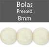 Cristal Checo - Bola - 8mm - Opaque Luster White (15 Uds.)