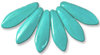 Cristal Checo - Daga - 5/16mm - Opaque Blue Turquoise (25 Uds.)