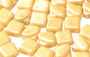 Cristal Checo - Silky Beads - 6x6mm - Opaque Luster Champagne (20 Uds.)