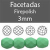 Cristal Checo - Facetada - 3mm - Silk Mint Turquoise (100 Uds.)