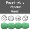 Cristal Checo - Facetada - 4mm - Silk Mint Turquoise (100 Uds.)