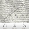 Textil - Soutache METALLICUM - 3mm - Argentum White (Blanco Argentum) (2 metros)