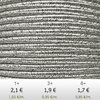 Textil - Soutache METALLICUM - 3mm - Argentum Britannia Silver (Plata Británica Argentum) (2 metros)