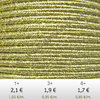 Textil - Soutache METALLICUM - 3mm - Aurum Pale Gold (Oro Pálido Aurum) (2 metros)