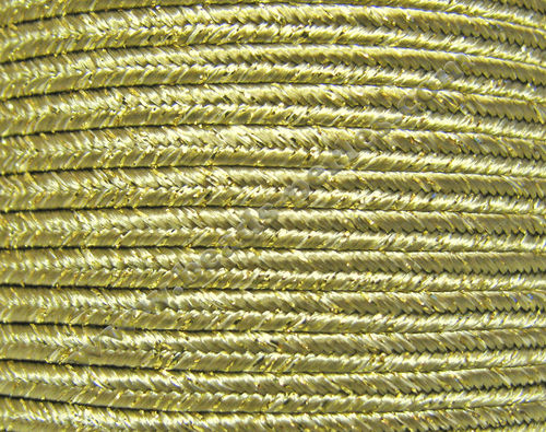 Textil - Soutache METALLICUM - 3mm - Aurum Pale Gold (Oro Pálido Aurum) (50 metros)