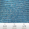 Textil - Soutache METALLICUM - 3mm - Argentum Bright Turquoise (Turquesa Intens Argentum) (2 metros)