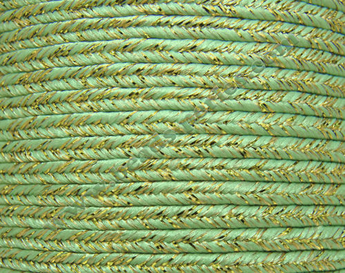 Textil - Soutache METALLICUM - 3mm - Aurum Mint (Menta Aurum) (50 metros)
