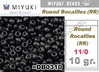 RR0401F - Miyuki - Rocalla - 11/0 - Matte Black (10 gramos)