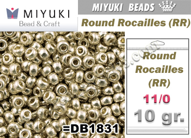 RR04201 - Miyuki - Rocalla - 11/0 - DURACOAT Galvanized Silver (10 gramos)