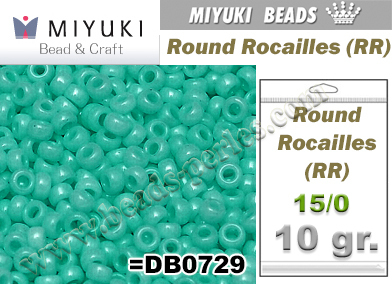 RR00412 - Miyuki - Rocalla - 15/0 - Opaque Light Green Turquoise (10 gramos)