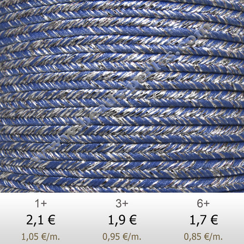 Textil - Soutache METALLICUM - 3mm - Argentum Royal Blue (Azulón Argentum) (2 metros)