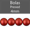 Cristal Checo - Bola - 4mm - Lava Red (50 Uds.)