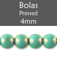 Cristal Checo - Bola - 4mm - GoldShine Turquoise (50 Uds.)