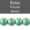 Cristal Checo - Bola - 4mm - GoldShine Turquoise (50 Uds.)