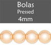 Cristal Checo - Bola - 4mm - Pearl Beige (50 Uds.)