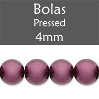 Cristal Checo - Bola - 4mm - Pearl Eggplant (50 Uds.)