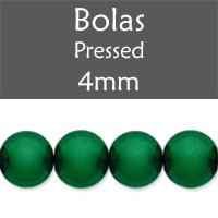Cristal Checo - Bola - 4mm - Pearl Deep Emerald (50 Uds.)