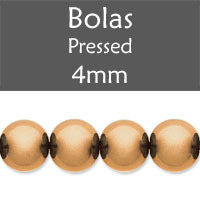 Cristal Checo - Bola - 4mm - Pearl Rose Gold (50 Uds.)