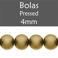 Cristal Checo - Bola - 4mm - Pearl Brass (50 Uds.)