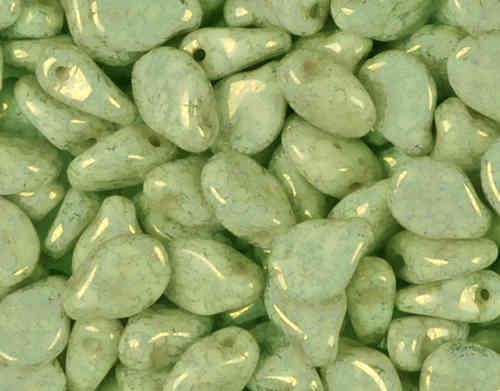 Cristal Checo - Pip - 5x7mm - Marbled Prairie Green (50 Uds.)