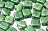 Cristal Checo - Silky Beads - 6x6mm - Marbled Green (20 Uds.)