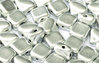 Cristal Checo - Silky Beads - 6x6mm - Silver Satin (20 Uds.)