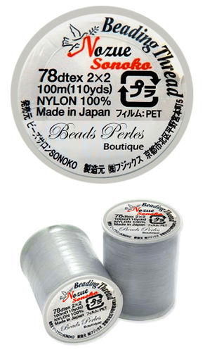 Herramientas - Hilo - Nozue Sonoko Beading Thread - 0,20mm - Silver (1 Bobina)