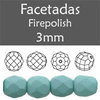 Cristal Checo - Facetada - 3mm - Silk Ancient Turquoise (100 Uds.)