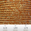 Textil - Soutache METALLICUM - 3mm - Aurum Terracotta (Terracota Aurum) (2 metros)