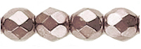 Cristal Checo - Facetada - 4mm - Metallic Oxidized Antique Silver (50 Uds.)