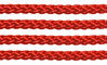 Textil - Cordoncillo Trenzado Rayón - 3mm - Flame Red (Rojo Fuego) (2 metros)