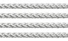 Textil - Cordoncillo Trenzado Rayón - 3mm - Silver (Plata) (2 metros)