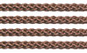 Textil - Cordoncillo Trenzado Rayón - 3mm - Dark Brown (Marrón Oscuro) (2 metros)