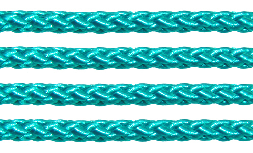 Textil - Cordoncillo Trenzado Rayón - 3mm - Turquoise (Turquesa) (2 metros)