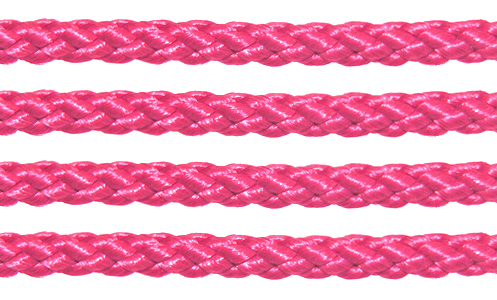 Textil - Cordoncillo Trenzado Rayón - 3mm - Chewing Gum (Rosa Chicle) (2 metros)