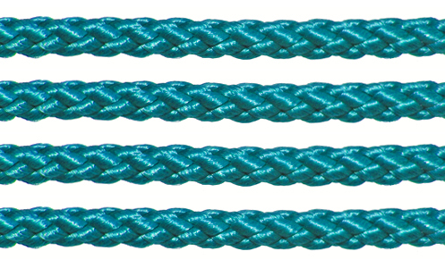 Textil - Cordoncillo Trenzado Rayón - 3mm - Teal (Azul Verdoso) (2 metros)