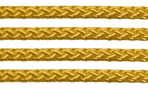 Textil - Cordoncillo Trenzado Rayón - 3mm - Goldenrod (Vara de Oro) (2 metros)