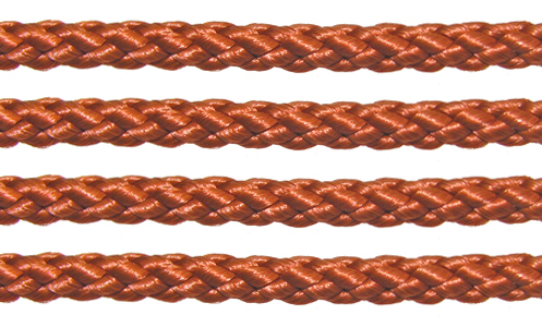 Textil - Cordoncillo Trenzado Rayón - 3mm - Terracotta (Terracota) (2 metros)