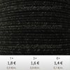 Textil - Soutache DENIM-JEANS - 3mm - Iron Black (2 metros)