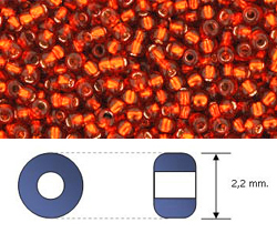 Toho - Rocalla - 11/0 - Silver-Lined Burnt Orange (10 gramos)